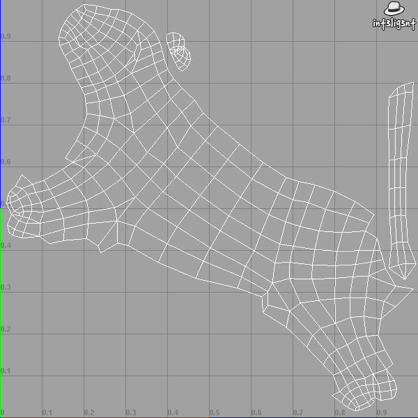 Lion Female Low-poly 3D model_7