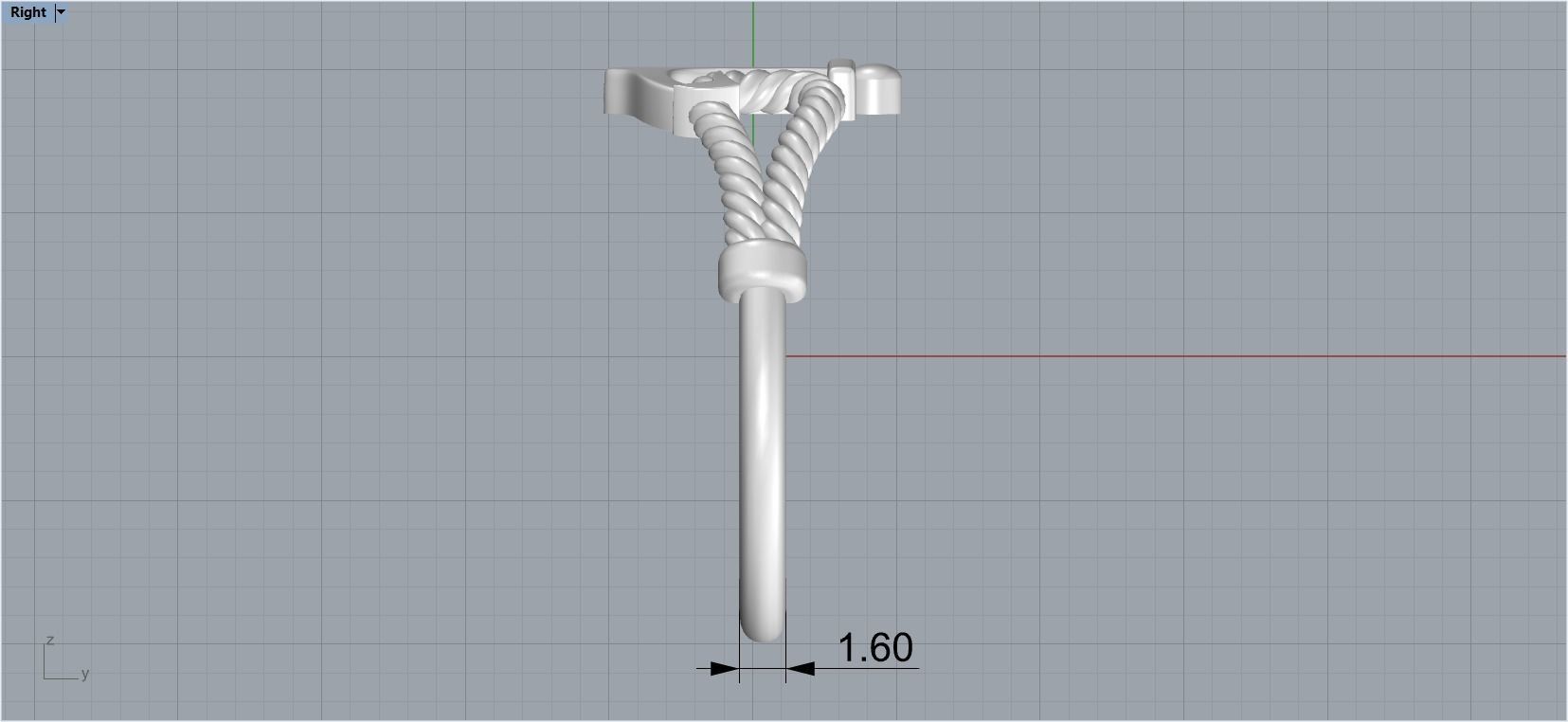 Gold Collection Anchor Ring US Size 9 3D print model_2