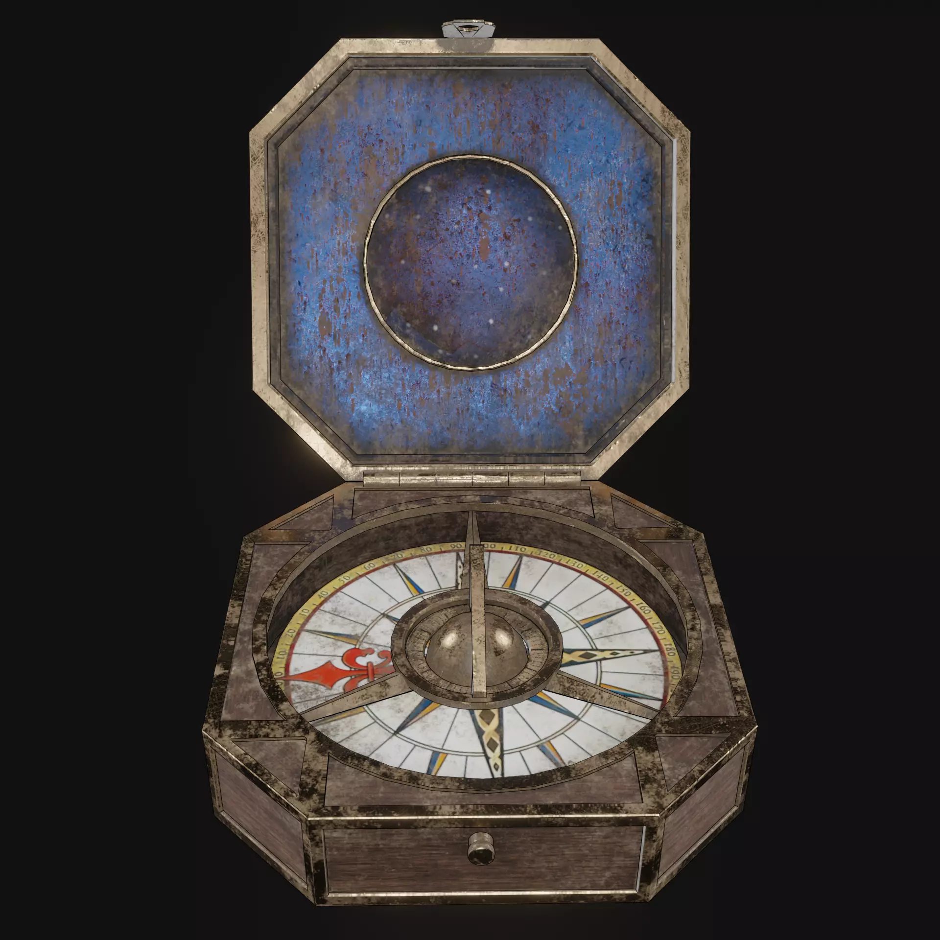 Compass old Free low-poly 3D model