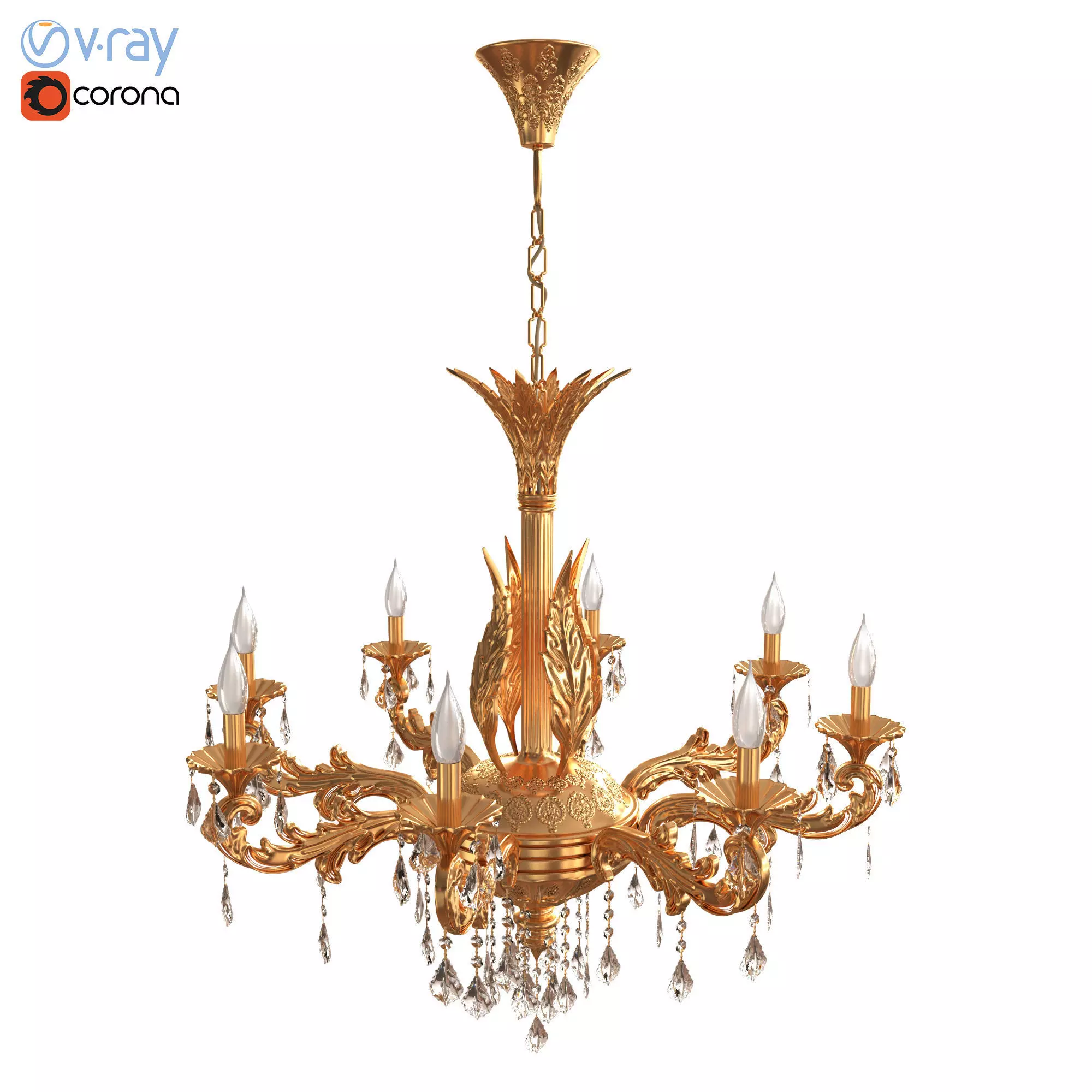Classic Chandelier 002 3D model