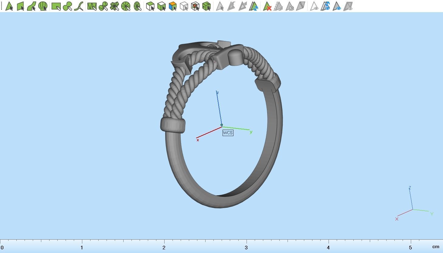 Gold Collection Anchor Ring US Size 9 5 3D print model_20