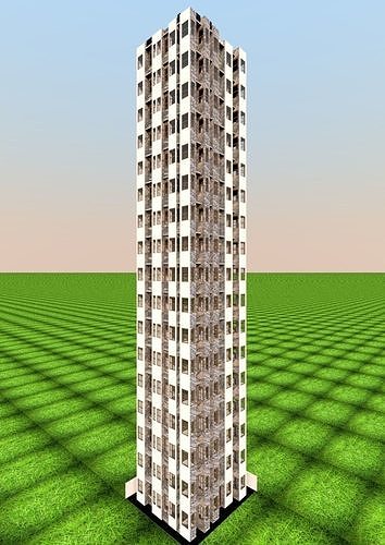17-floor tall beautiful housing apartment code-105 3D print model