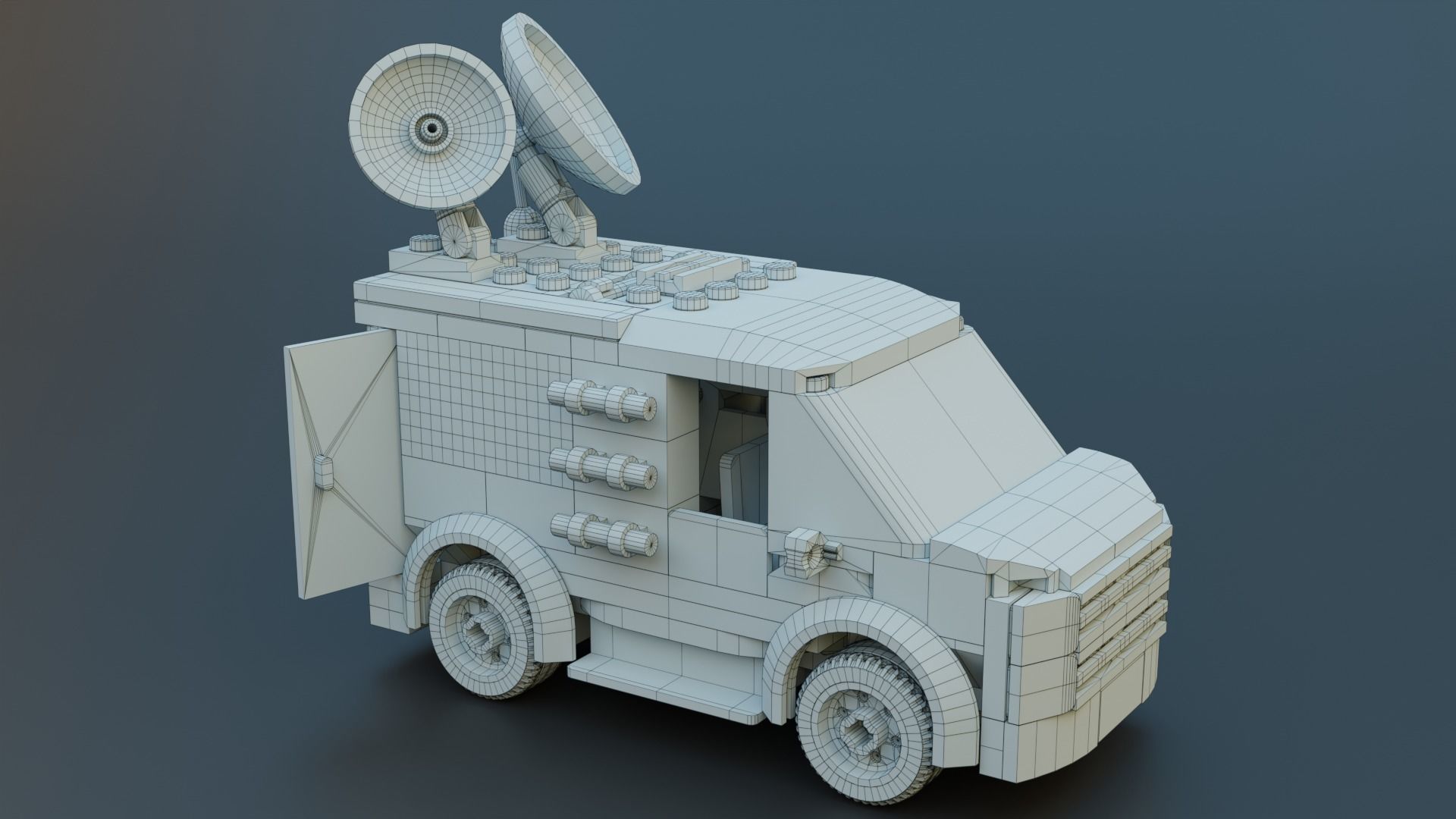 Lego news car 3D model_6