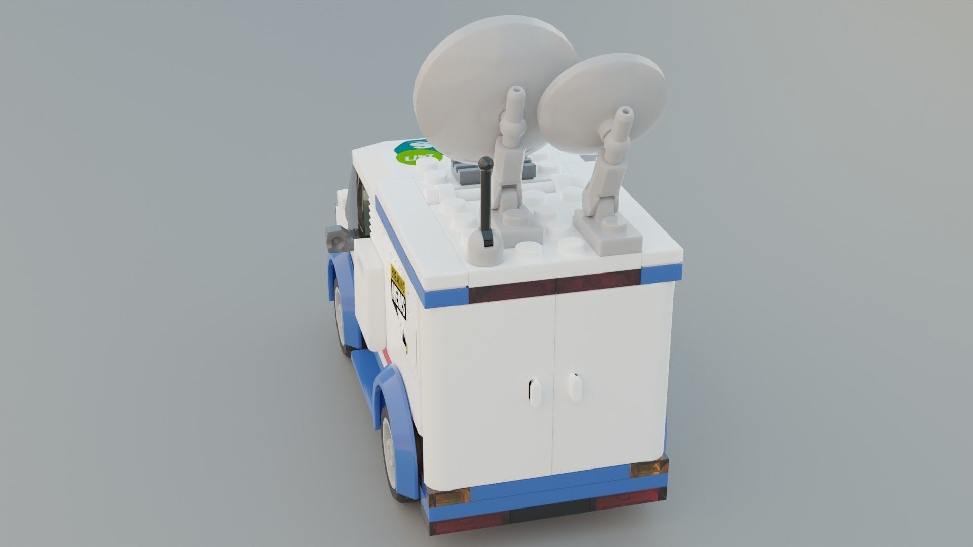 Lego news car 3D model_4