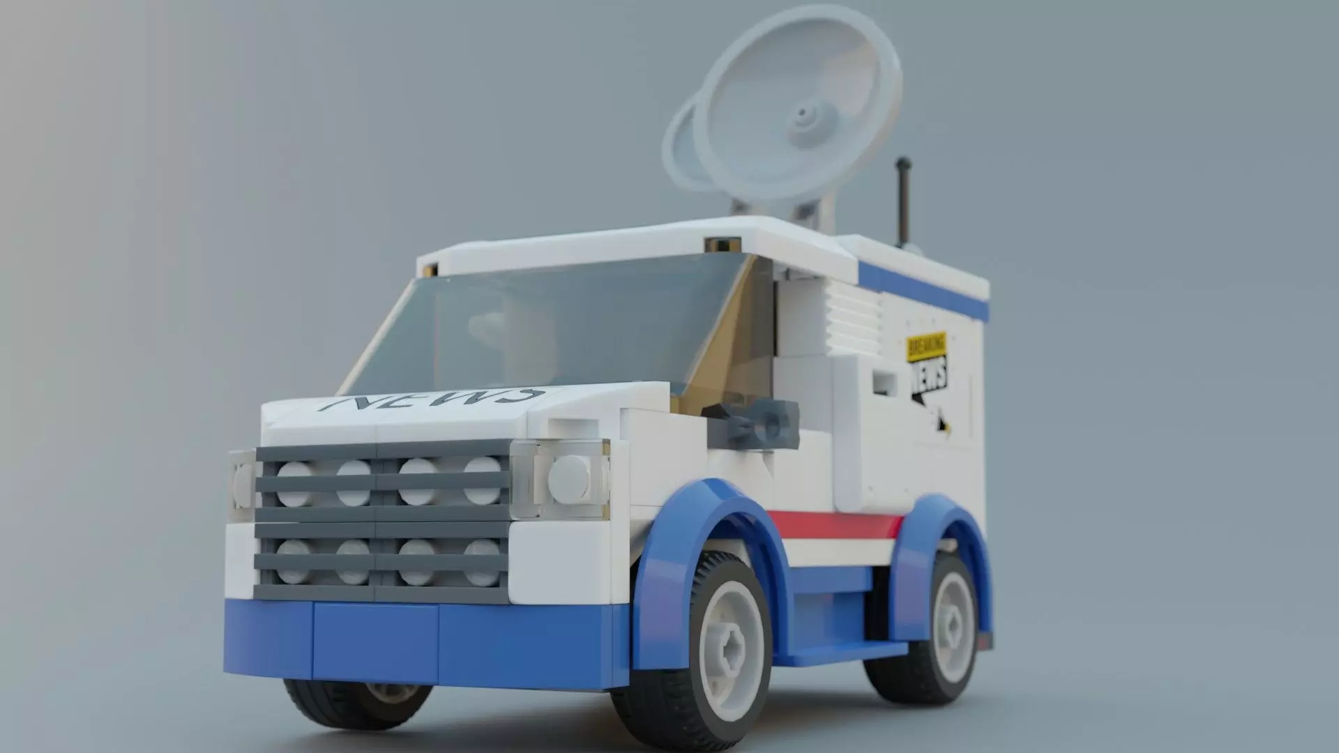 Lego news car 3D model_0