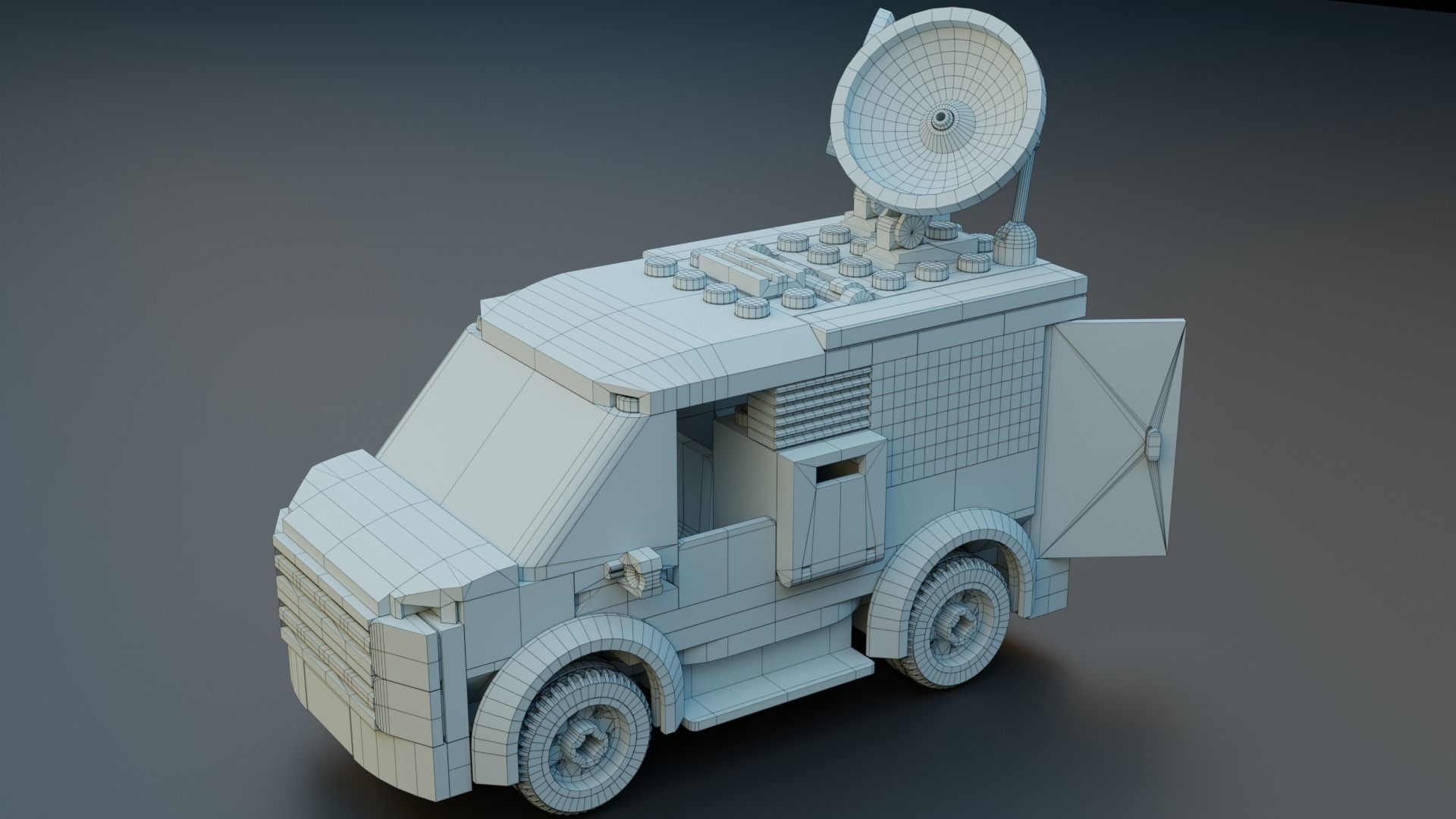 Lego news car 3D model_7