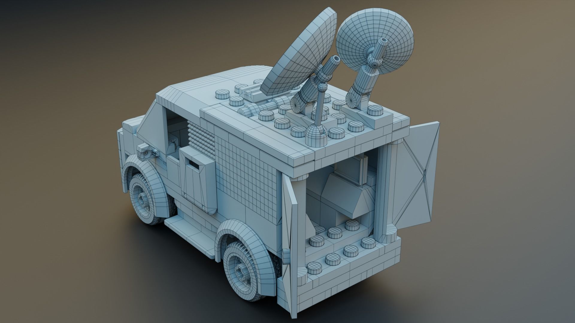 Lego news car 3D model_8
