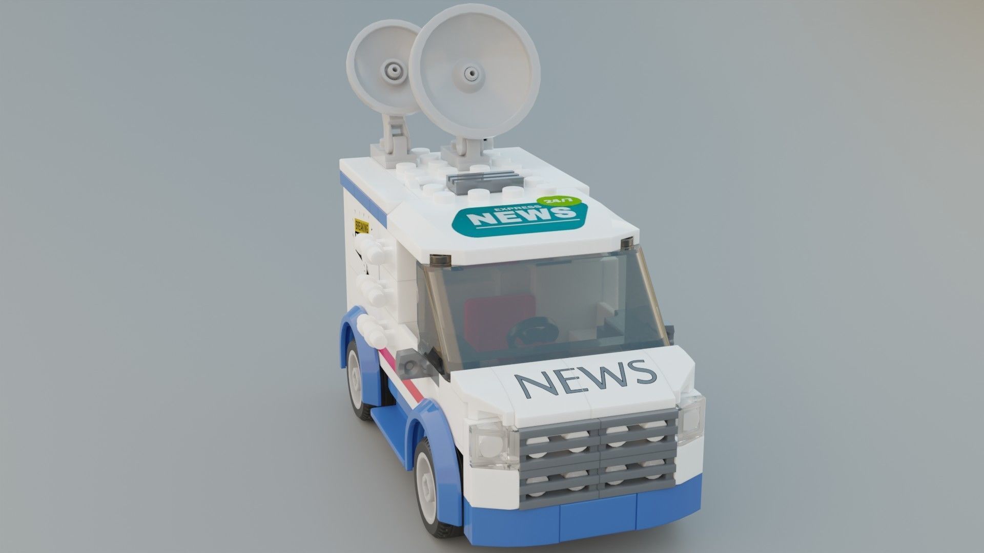 Lego news car 3D model_3