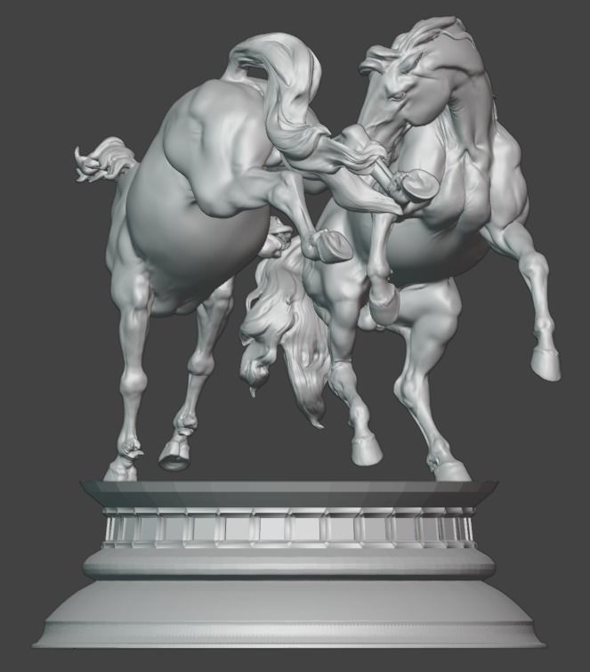 Baroque horses Free 3D print model_4