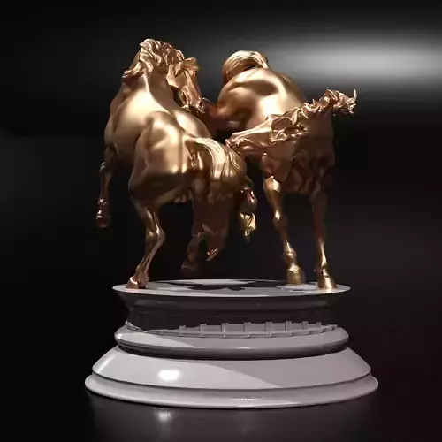 Baroque horses Free 3D print model