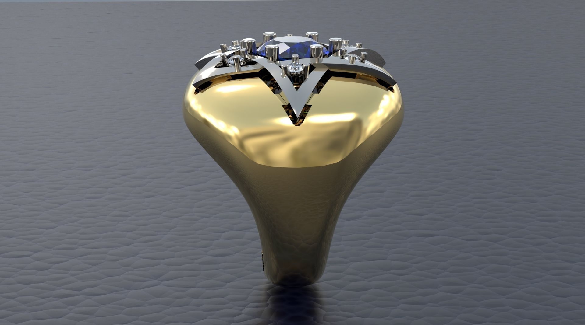 RING WITH DAVID STAR 3D print model_4