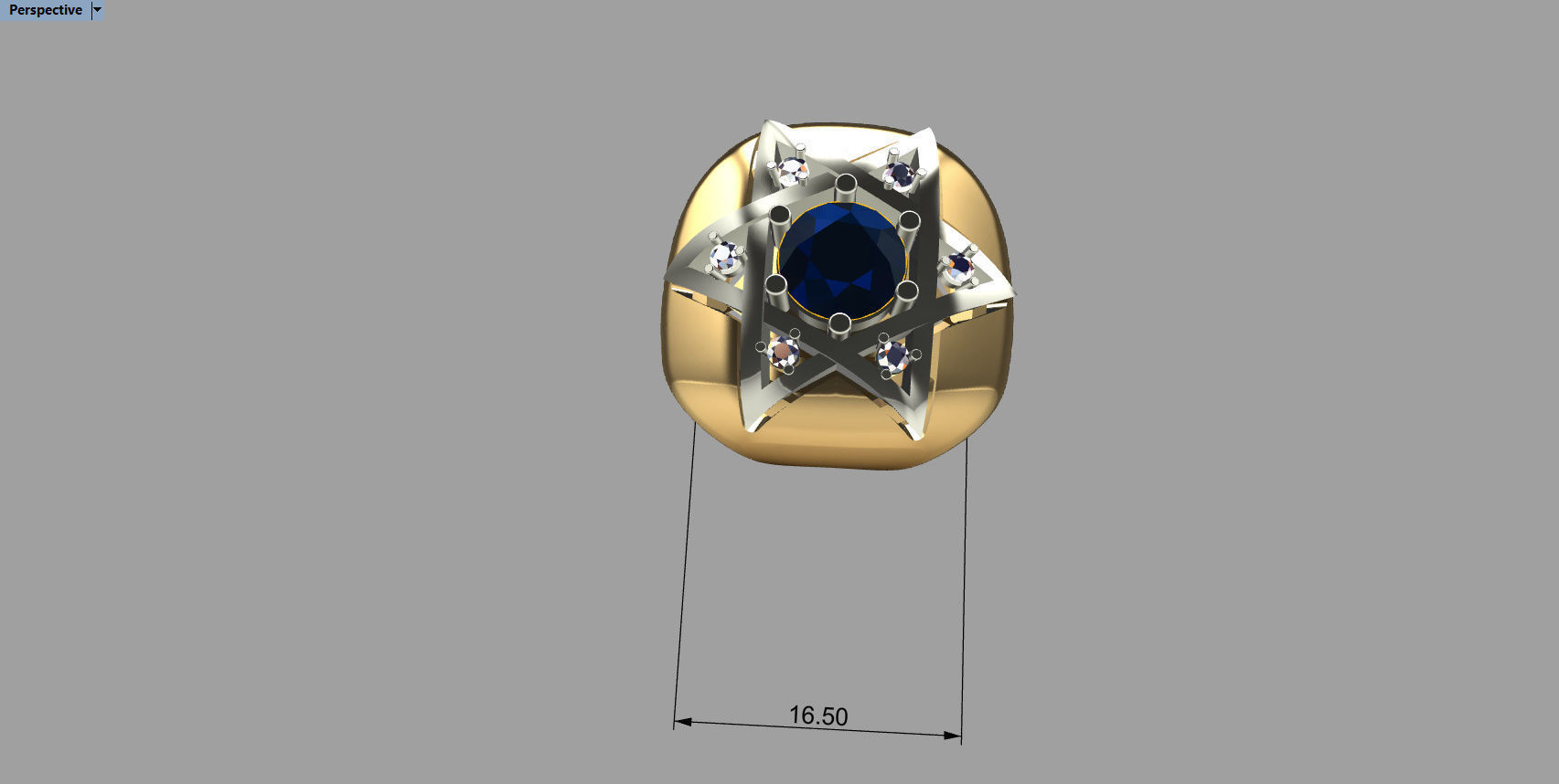 RING WITH DAVID STAR 3D print model_18