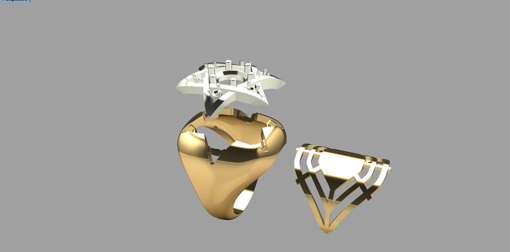 RING WITH DAVID STAR 3D print model_25