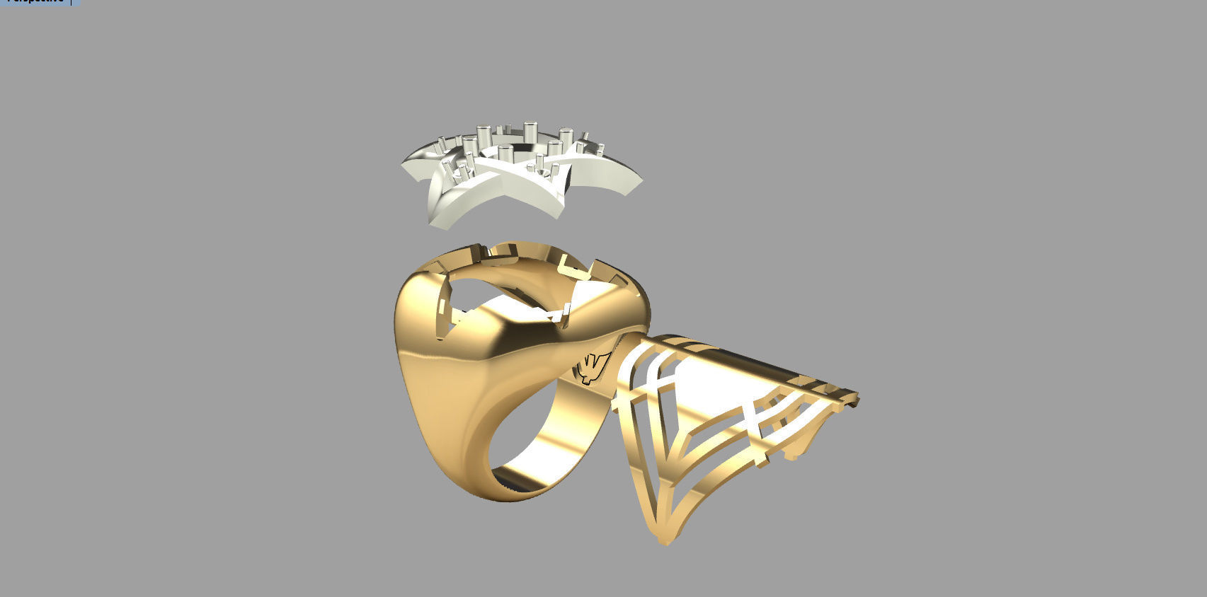 RING WITH DAVID STAR 3D print model_26