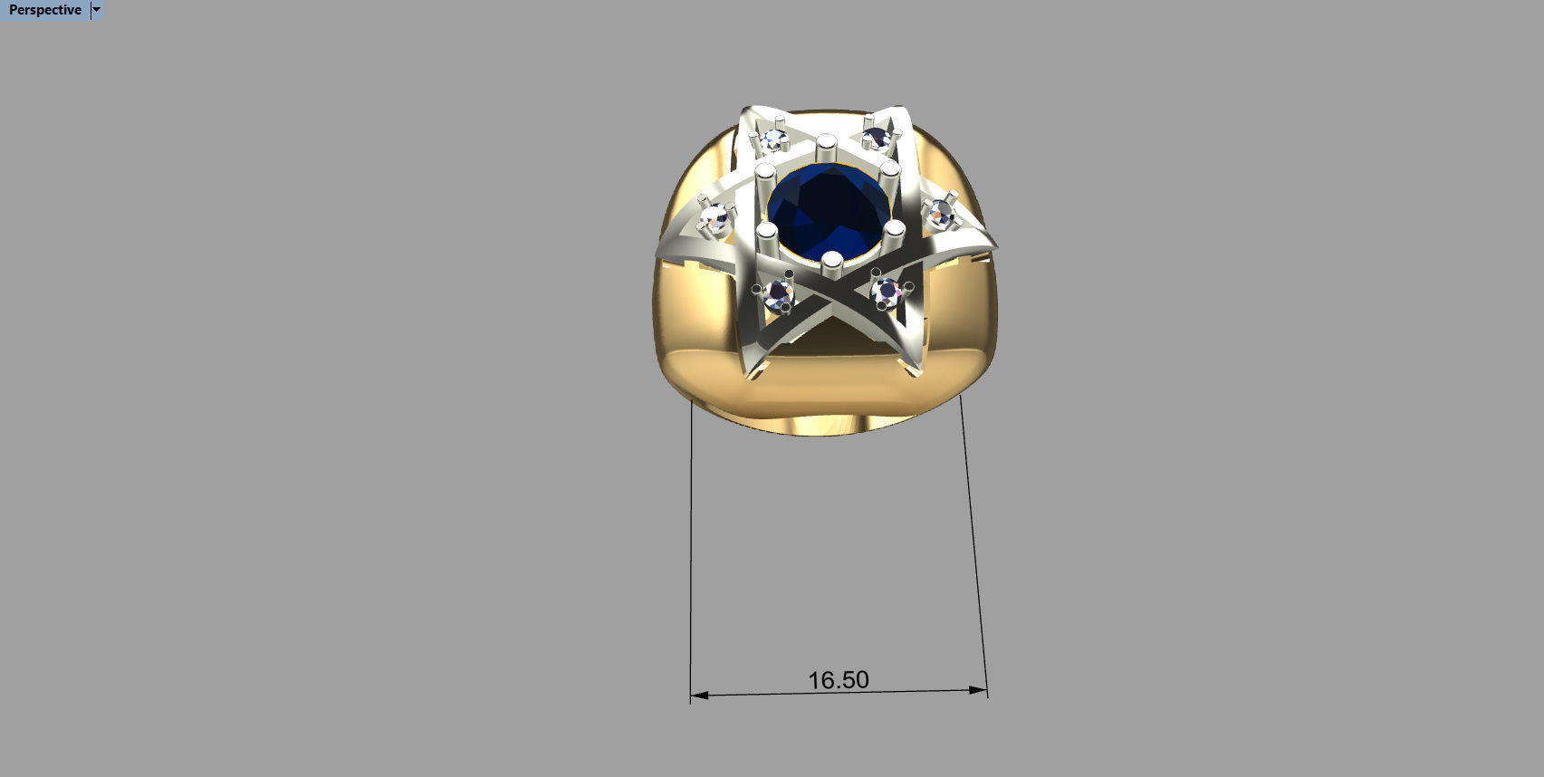 RING WITH DAVID STAR 3D print model_17