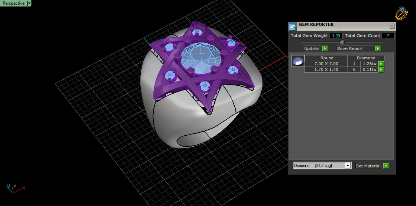 RING WITH DAVID STAR 3D print model_31