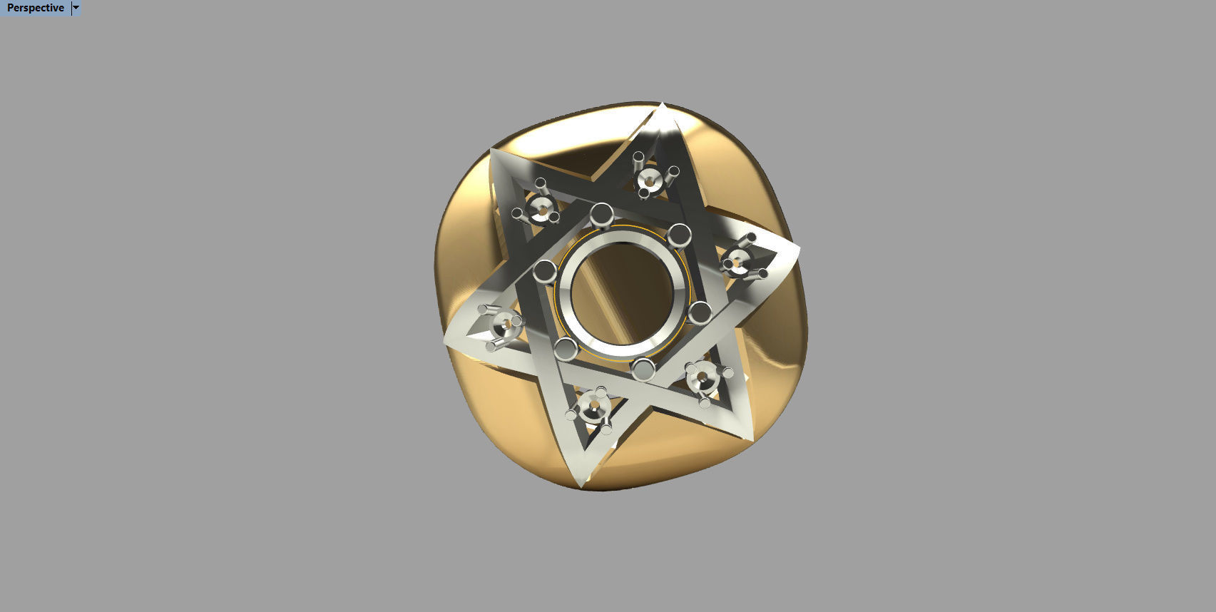 RING WITH DAVID STAR 3D print model_22