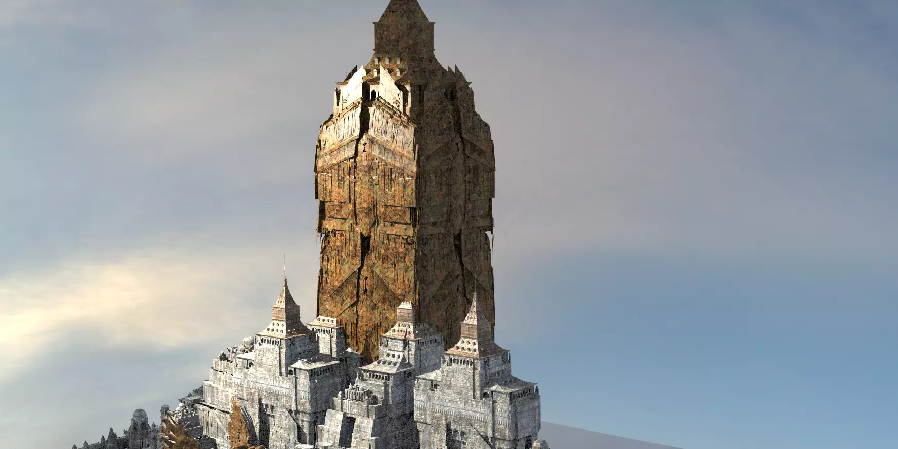 Bronze Tower Vikings 3D model_0