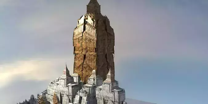 Bronze Tower Vikings 3D model