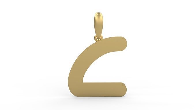 Initial Letters Pendant Ecliptic C 3D print model