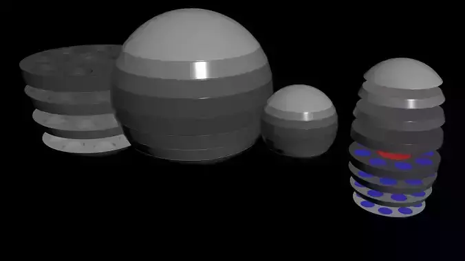 Inverted Magnetic Planetary Gravity Simulator - Concept 3D model