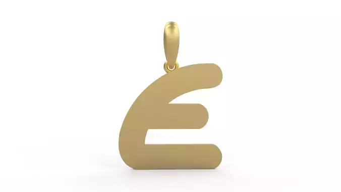 Initial Letters Pendant Ecliptic E