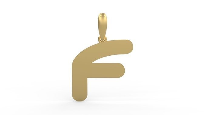 Initial Letters Pendant Ecliptic F 3D print model