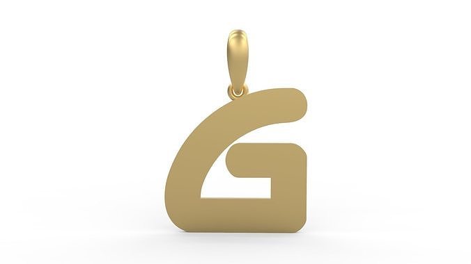 Initial Letters Pendant Ecliptic G 3D print model