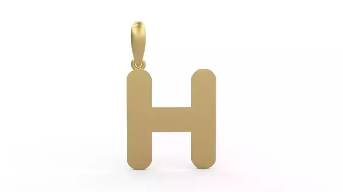 Initial Letters Pendant Ecliptic H