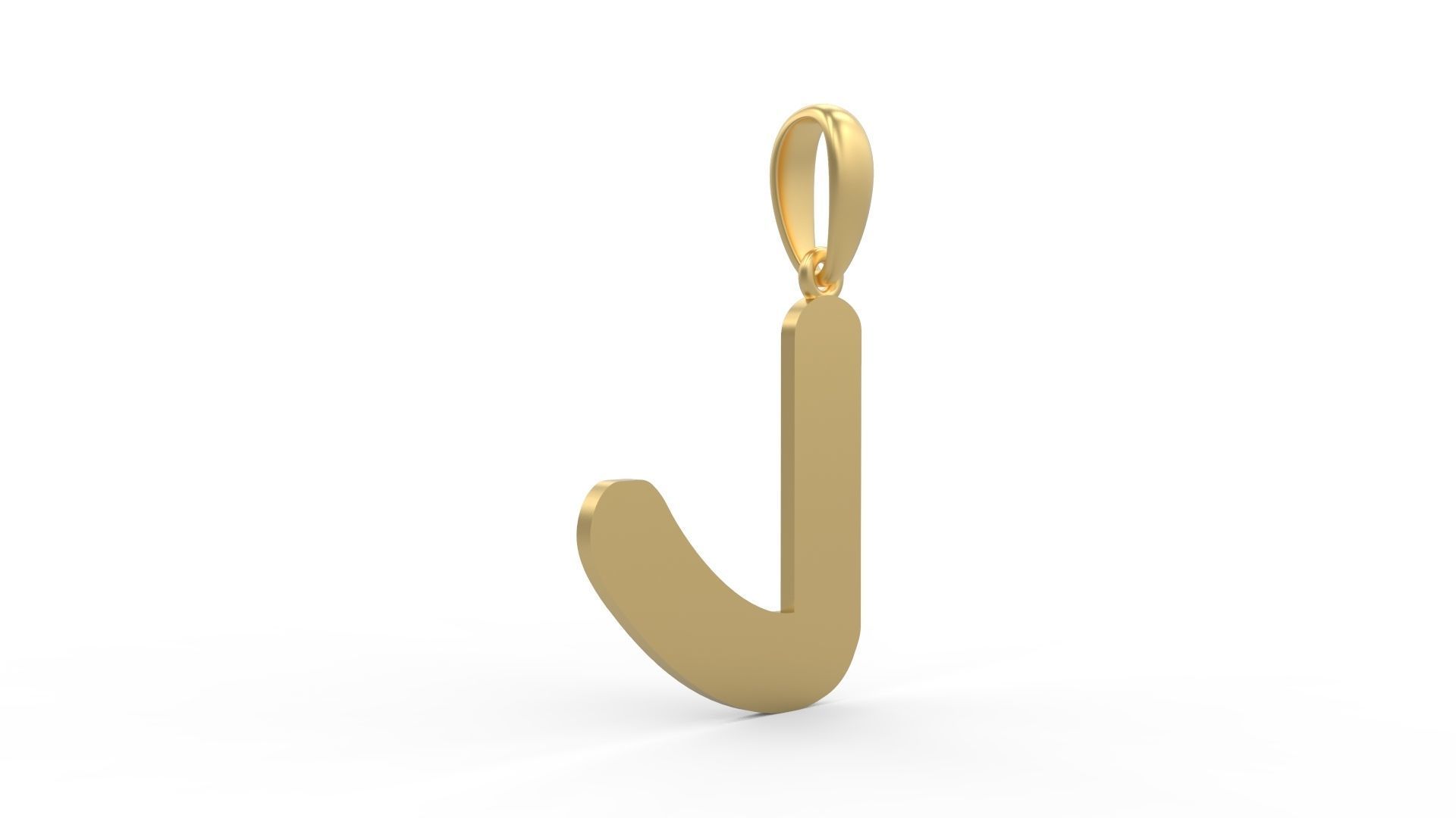 Initial Letters Pendant Ecliptic J 3D print model_3