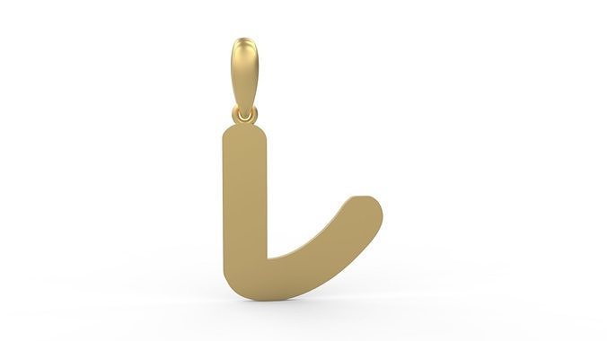 Initial Letters Pendant Ecliptic J 3D print model