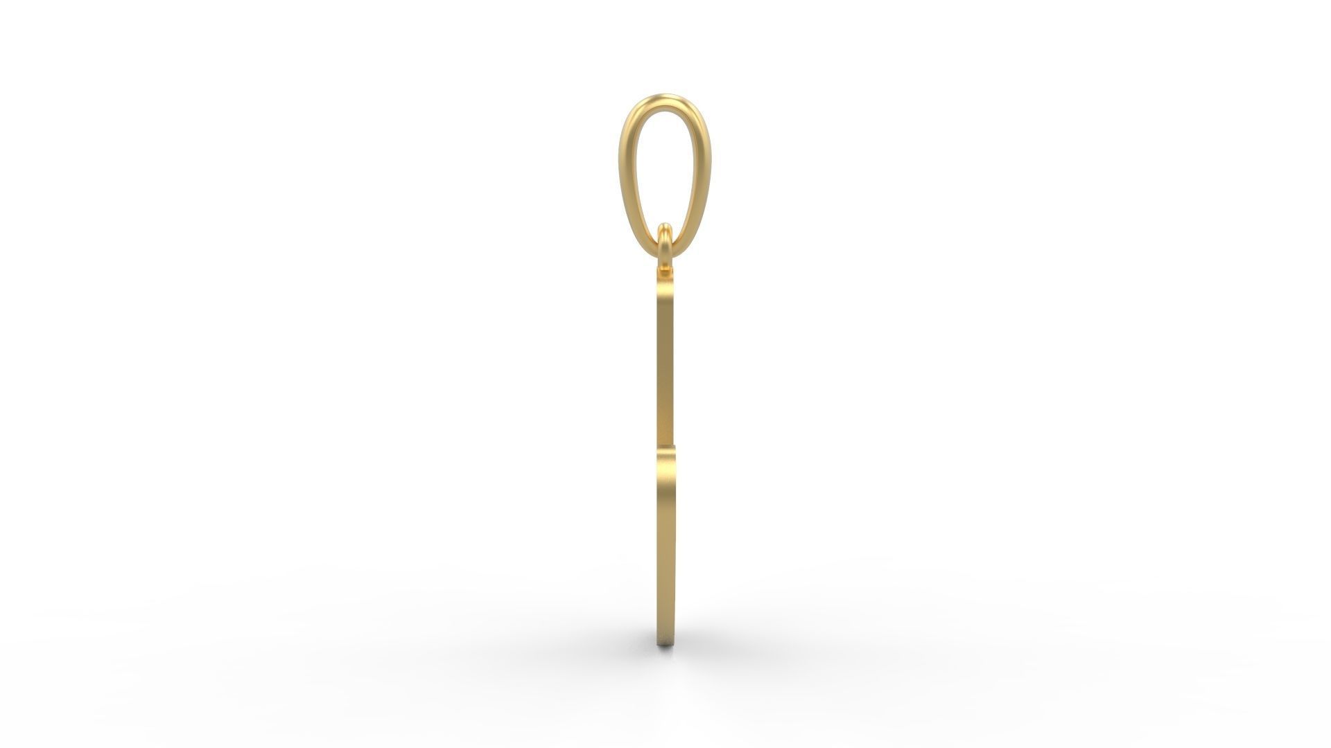 Initial Letters Pendant Ecliptic J 3D print model_2