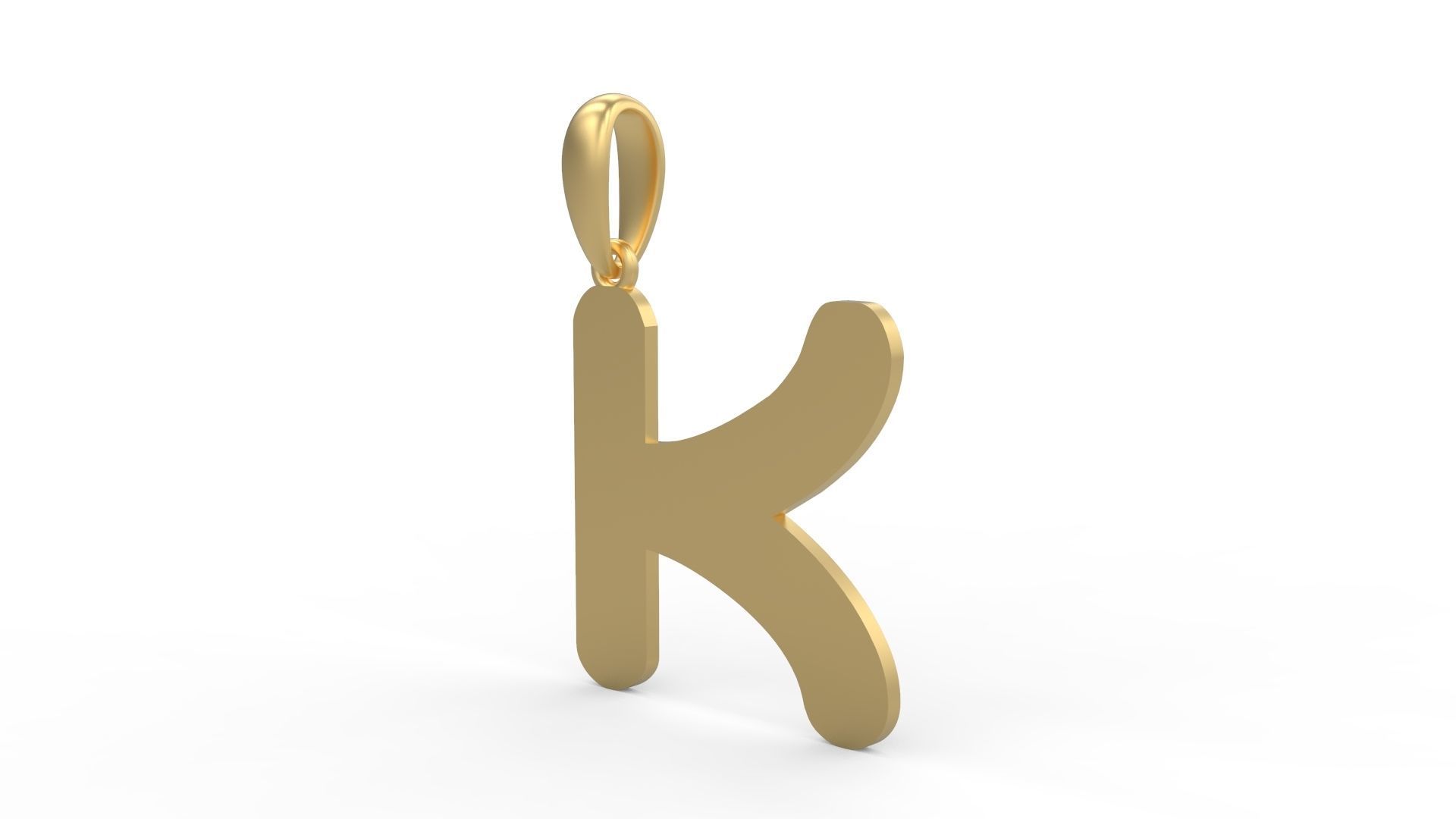 Initial Letters Pendant Ecliptic K 3D print model_1