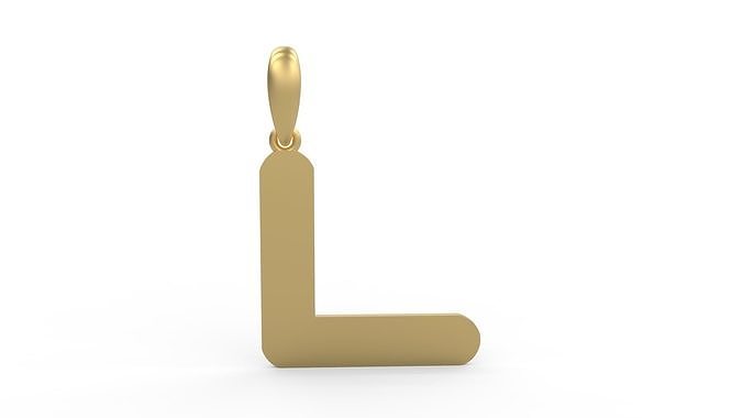 Initial Letters Pendant Ecliptic L 3D print model