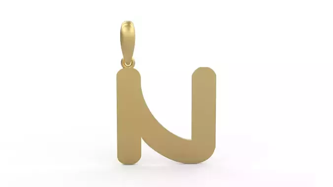 Initial Letters Pendant Ecliptic N 3D print model