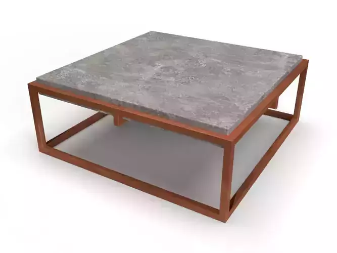 Coffee Table made of metal and concrete