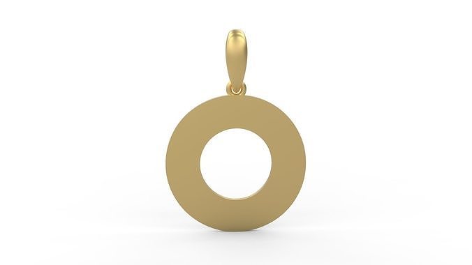 Initial Letters Pendant Ecliptic O 3D print model