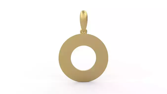Initial Letters Pendant Ecliptic O 3D print model