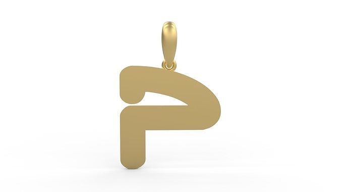 Initial Letters Pendant Ecliptic P 3D print model