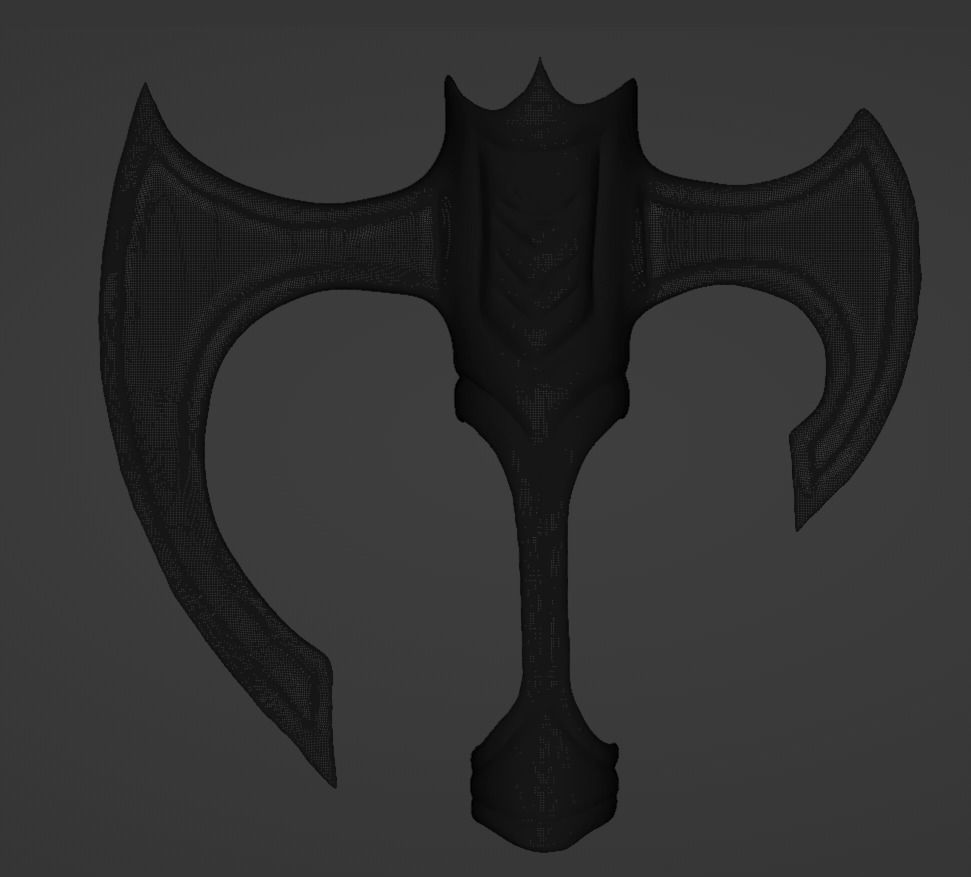 Vicking Axe Free 3D model_4