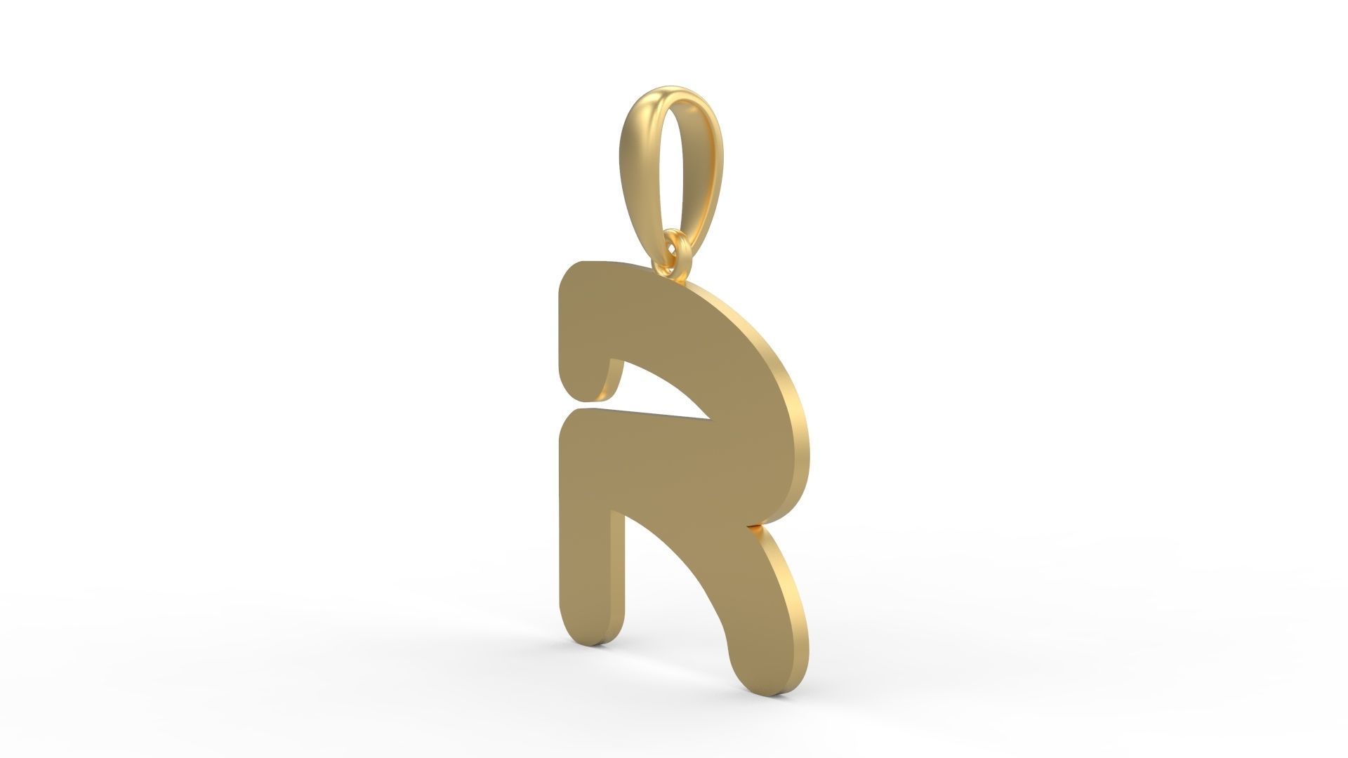 Initial Letters Pendant Ecliptic R 3D print model_1