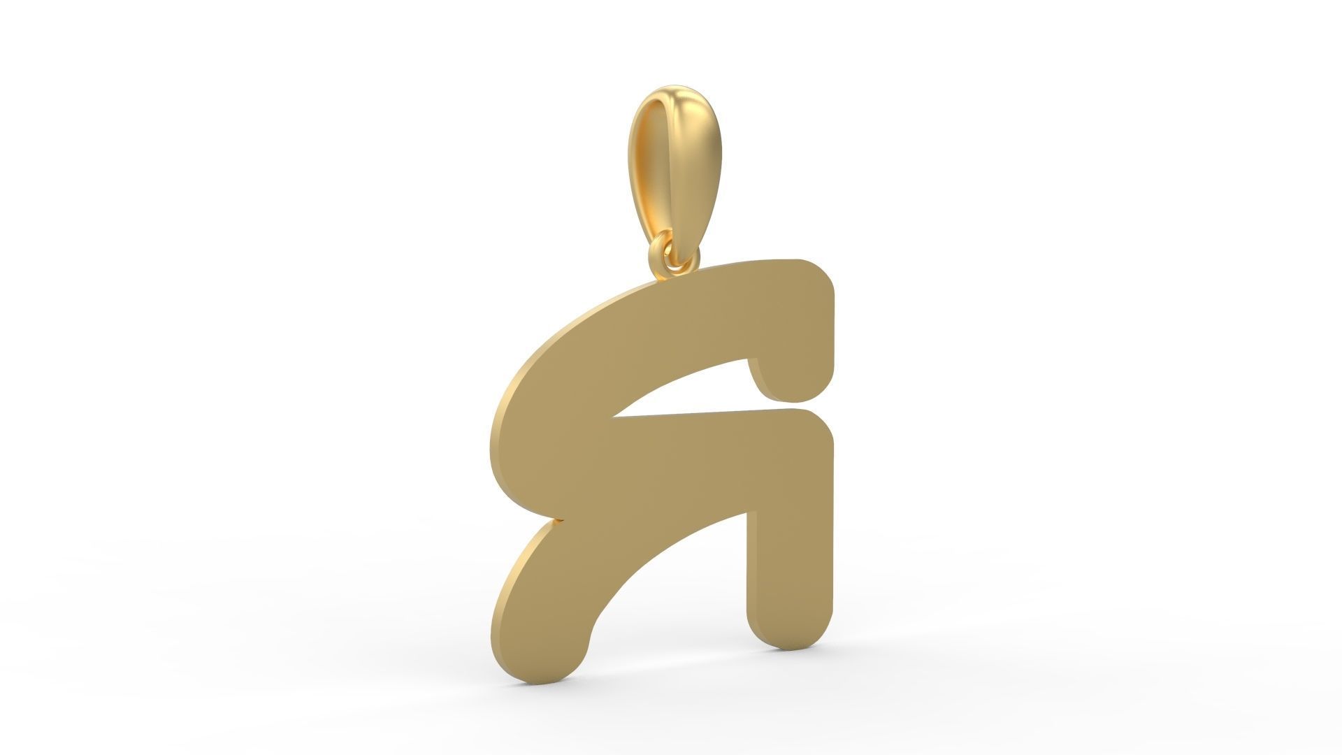 Initial Letters Pendant Ecliptic R 3D print model_3
