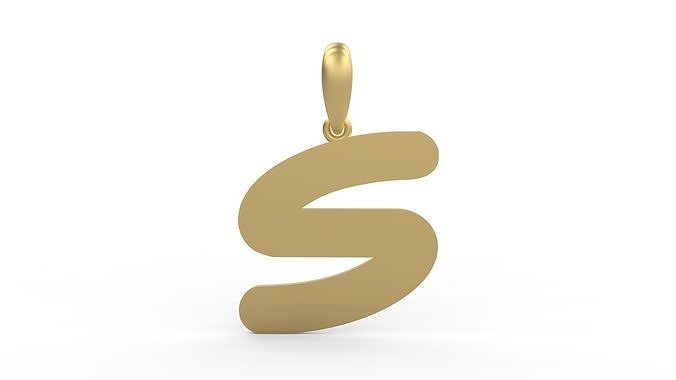Initial Letters Pendant Ecliptic S 3D print model