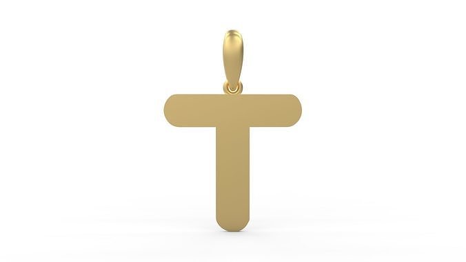 Initial Letters Pendant Ecliptic T 3D print model