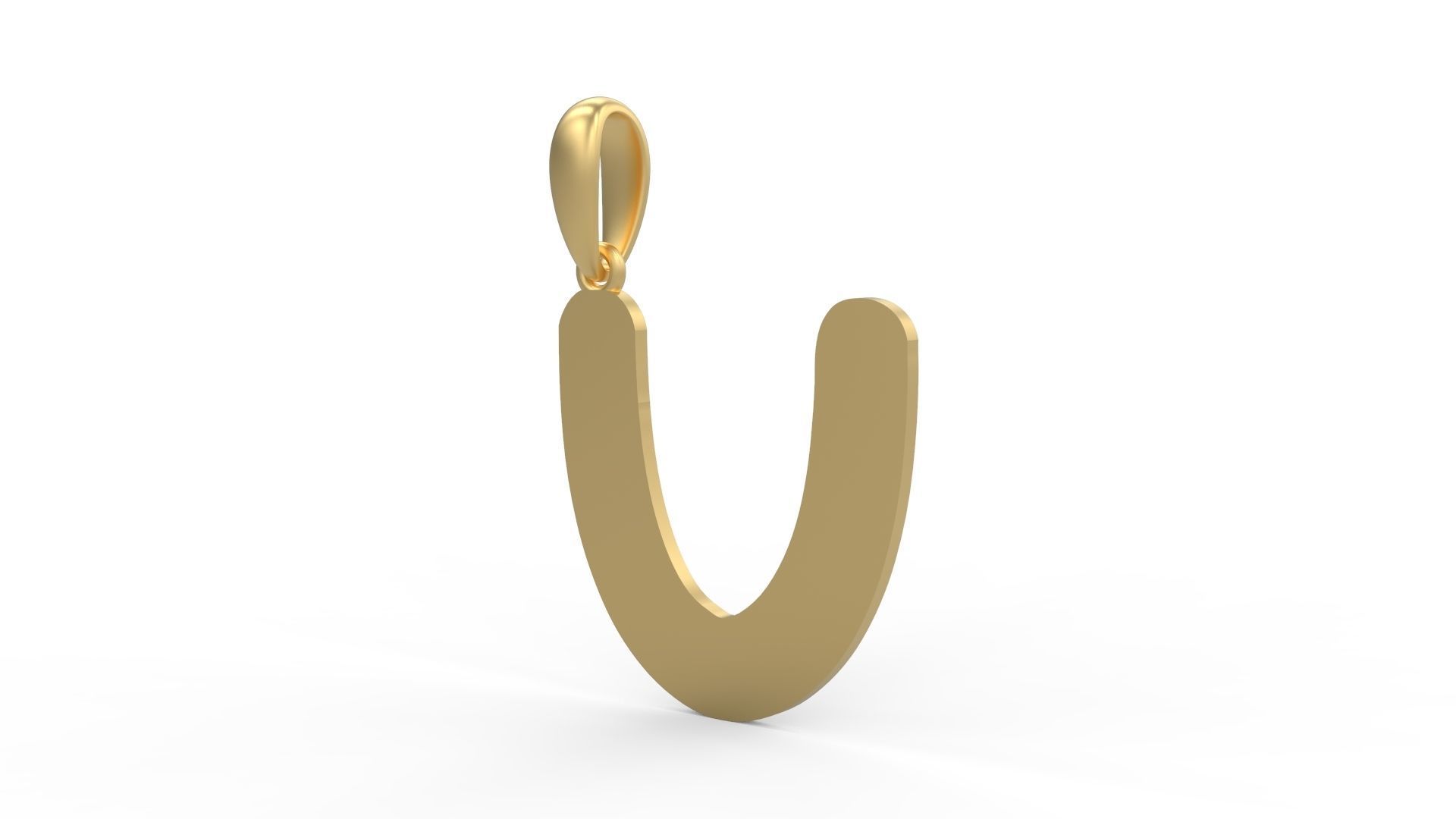 Initial Letters Pendant Ecliptic U 3D print model_1
