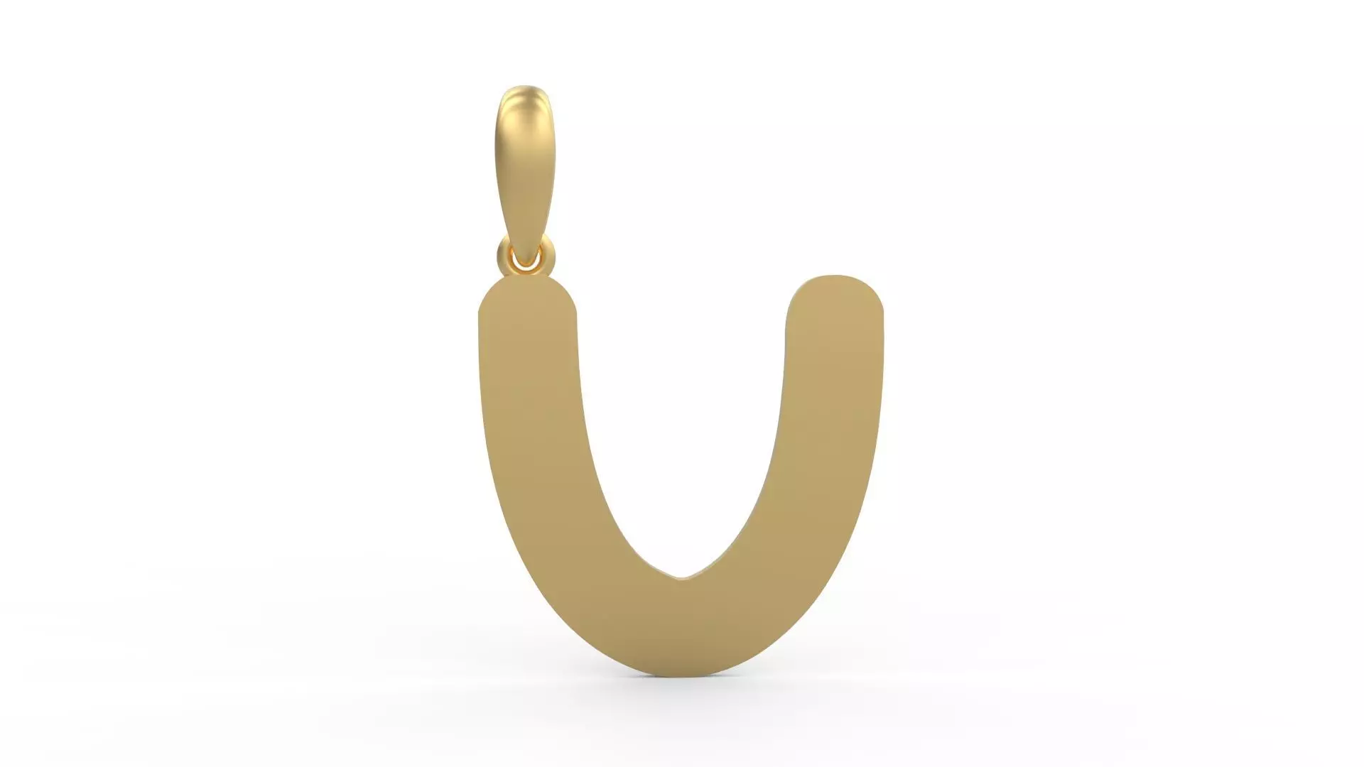 Initial Letters Pendant Ecliptic U 3D print model_0