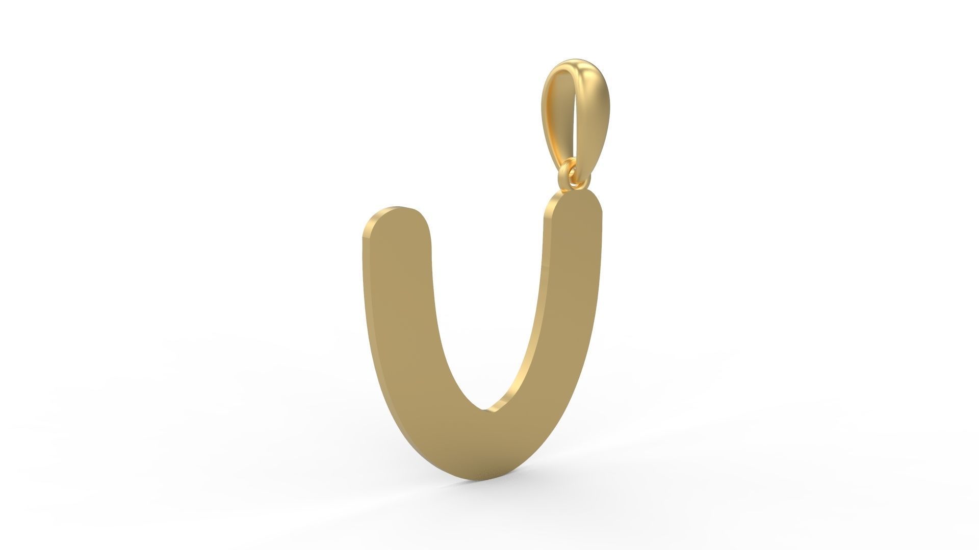 Initial Letters Pendant Ecliptic U 3D print model_3