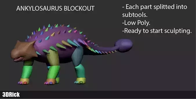Ankylosaurus Blockout