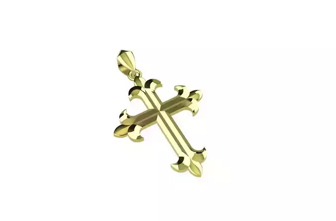 Pendant Fleur de Lis Crucifix