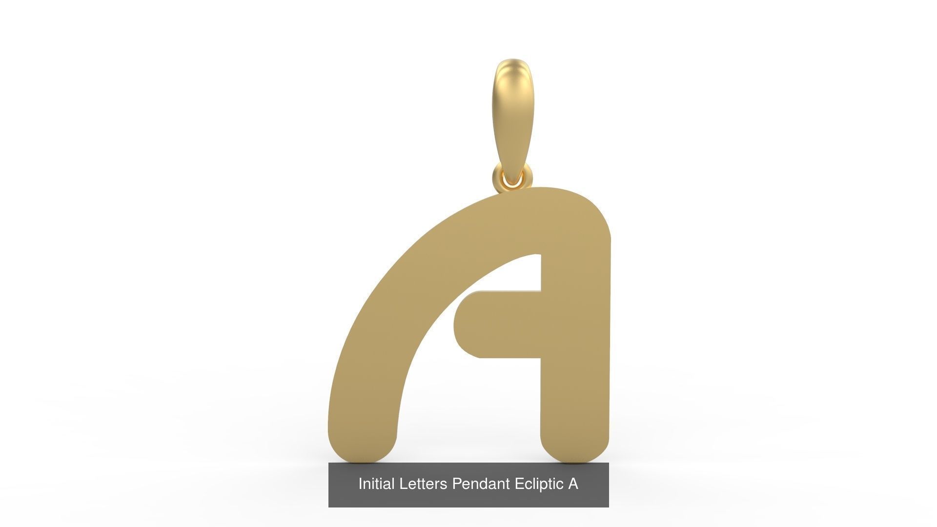 Initial Letters Pendant Alphabets Ecliptic 3D Model Collection_3